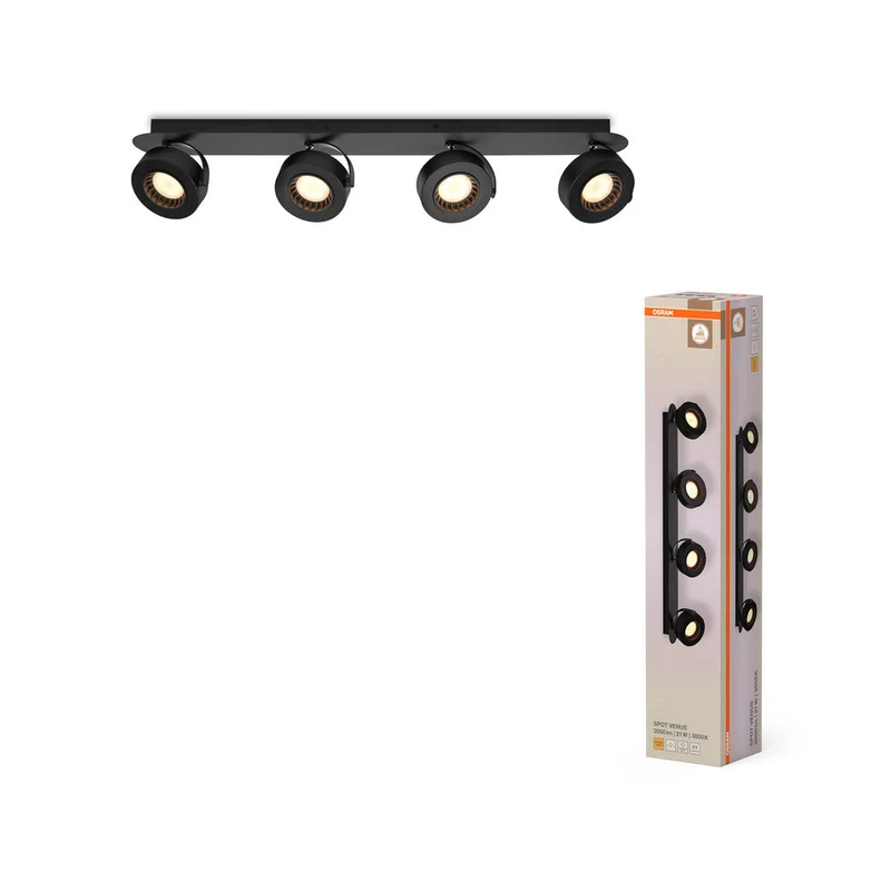 OSRAM DECOR SPOT VENUS Plafonnier, 21W, 910lm, noir