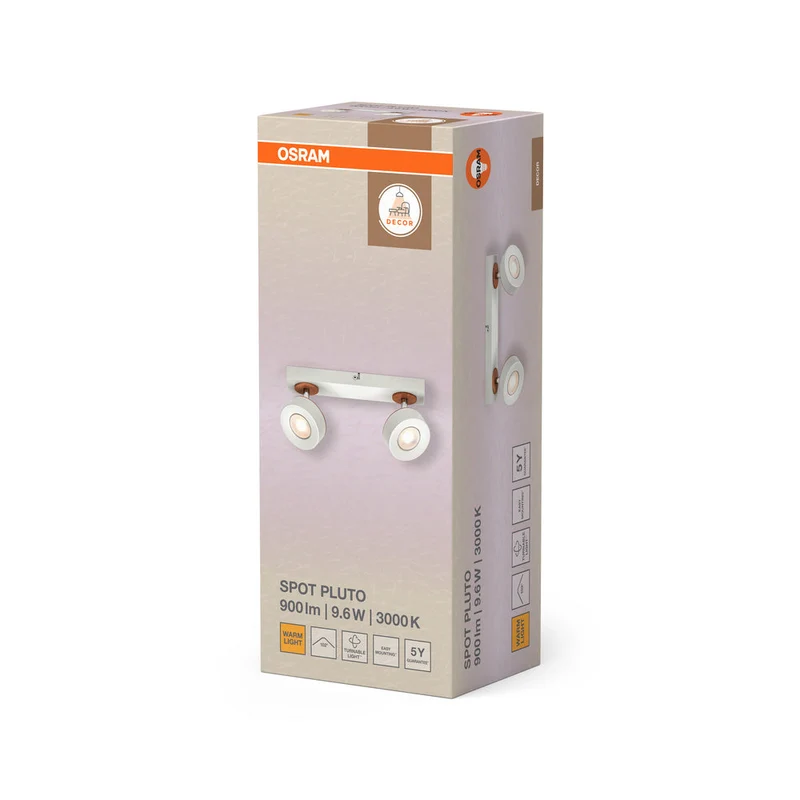 OSRAM DECOR SPOT PLUTO plafonnier, 9,6W, 615lm, blanc