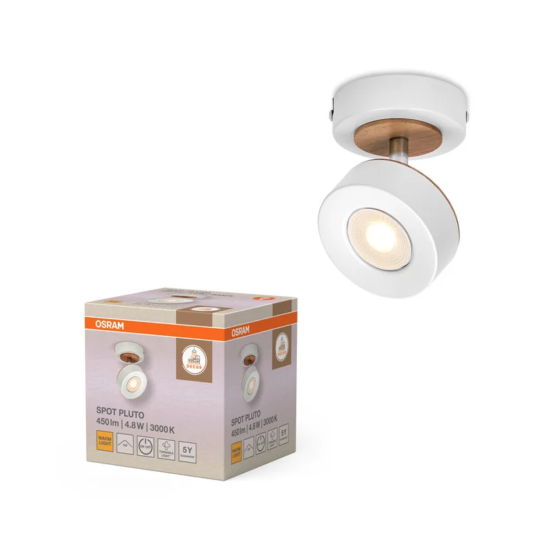 OSRAM DECOR SPOT PLUTO Applique murale, 4,8W, 300lm, blanc