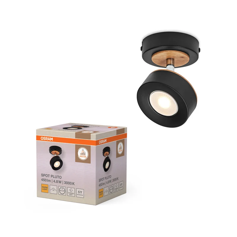 OSRAM DECOR SPOT PLUTO Applique murale, 4,8W, 300lm, noir