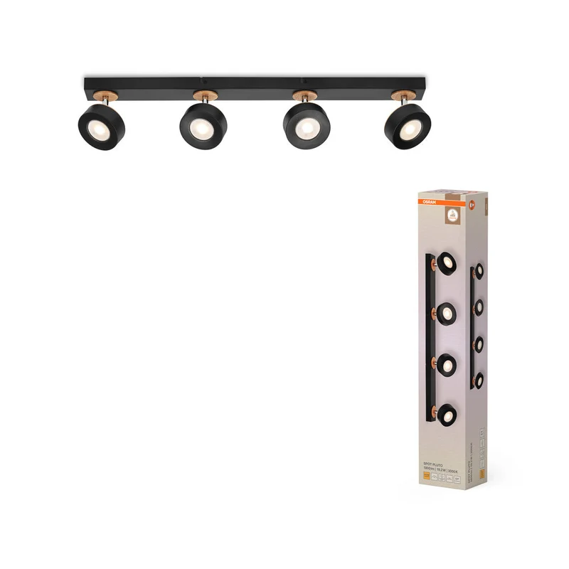 OSRAM DECOR SPOT PLUTO Plafonnier, 19,2W, 1.250lm, noir