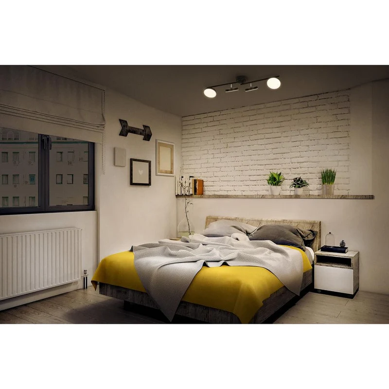 OSRAM DECOR Spot Moon plafonnier noir, 4 spots, 21W