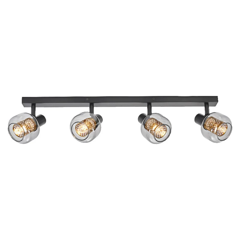 OSRAM DECOR Spot Firefly plafonnier, lampe OSRAM incluse, noir, 4 x 2.8W, E14