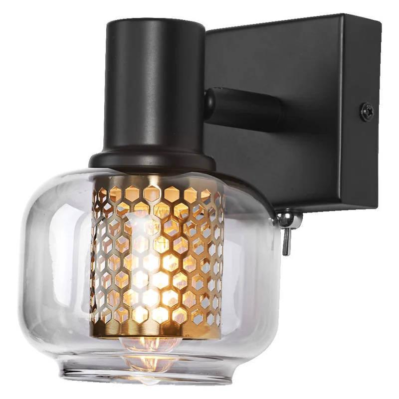 OSRAM DECOR Spot Firefly Applique murale, lampe OSRAM incluse, noir, 1 x 2.8W, E14