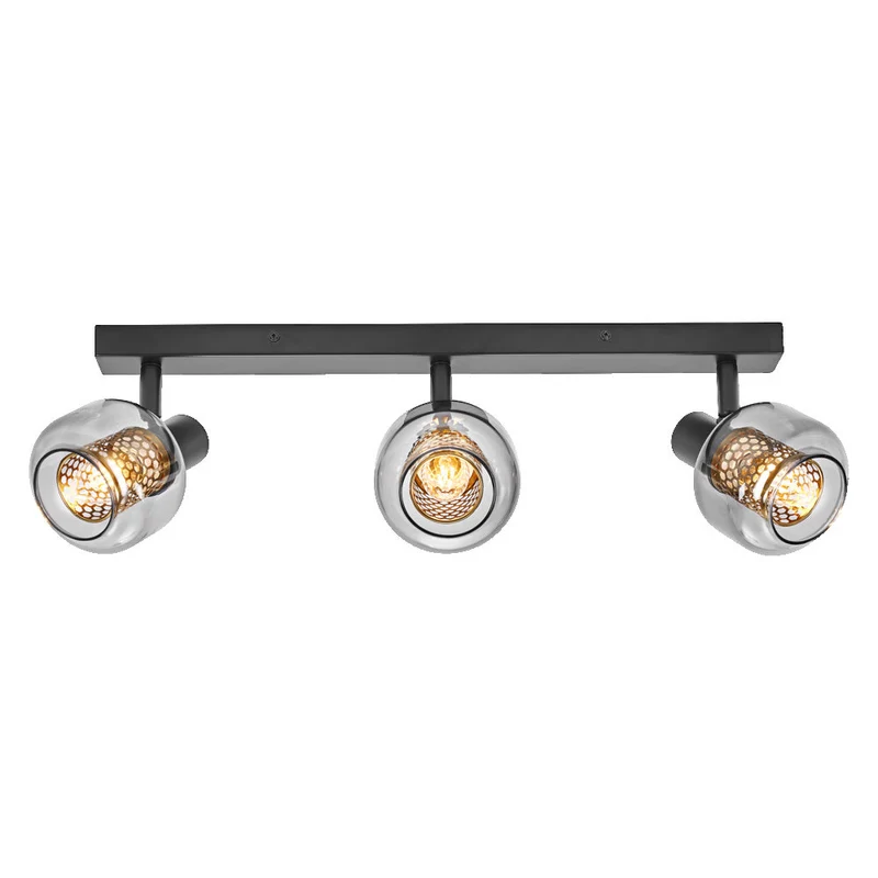 OSRAM DECOR Spot Firefly plafonnier, lampe OSRAM incluse, noir, 3 x 2.8W, 750lm
