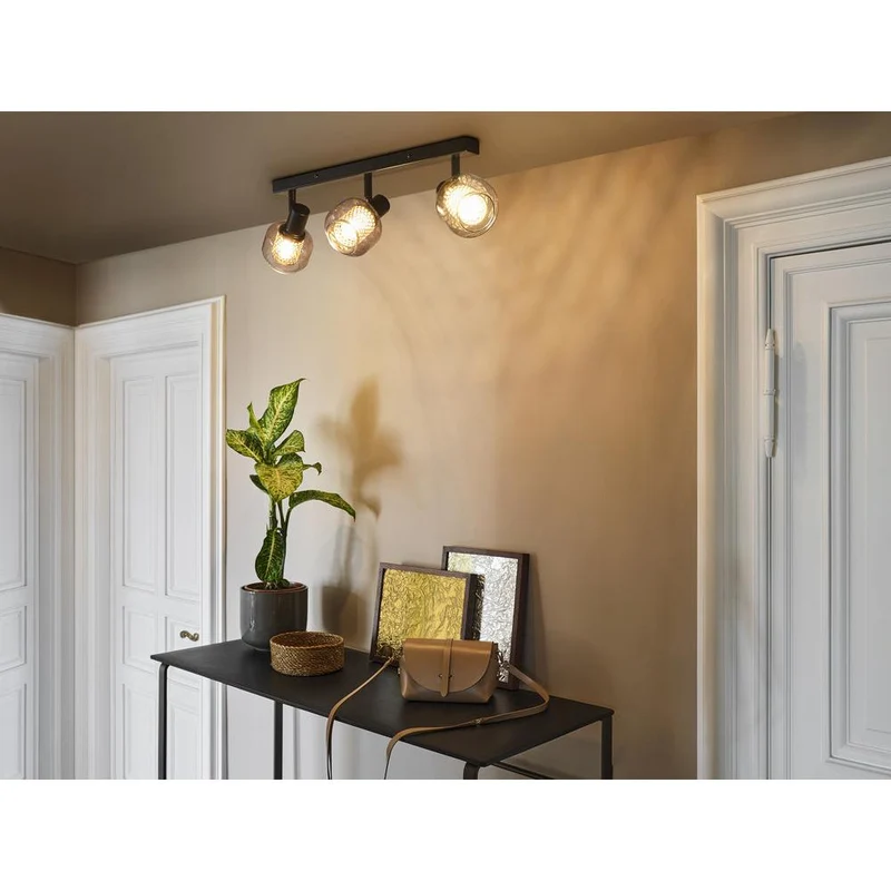 OSRAM DECOR Spot Firefly plafonnier, lampe OSRAM incluse, noir, 3 x 2.8W, 750lm