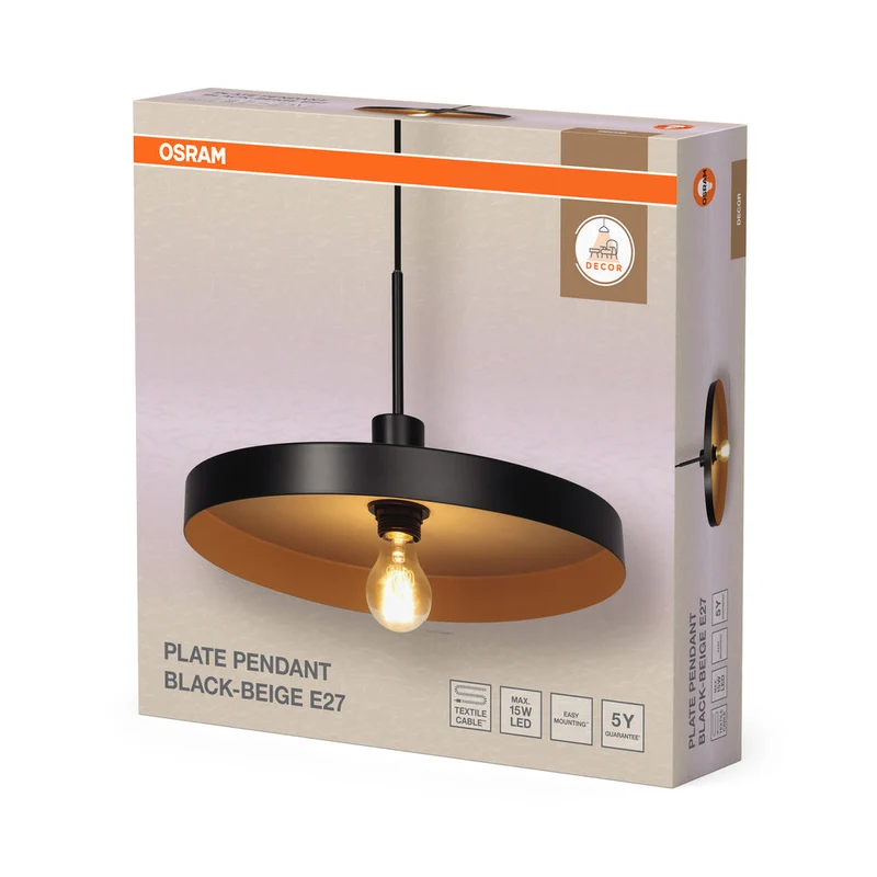 OSRAM DECOR Suspension Plaque E27 Suspension Beige