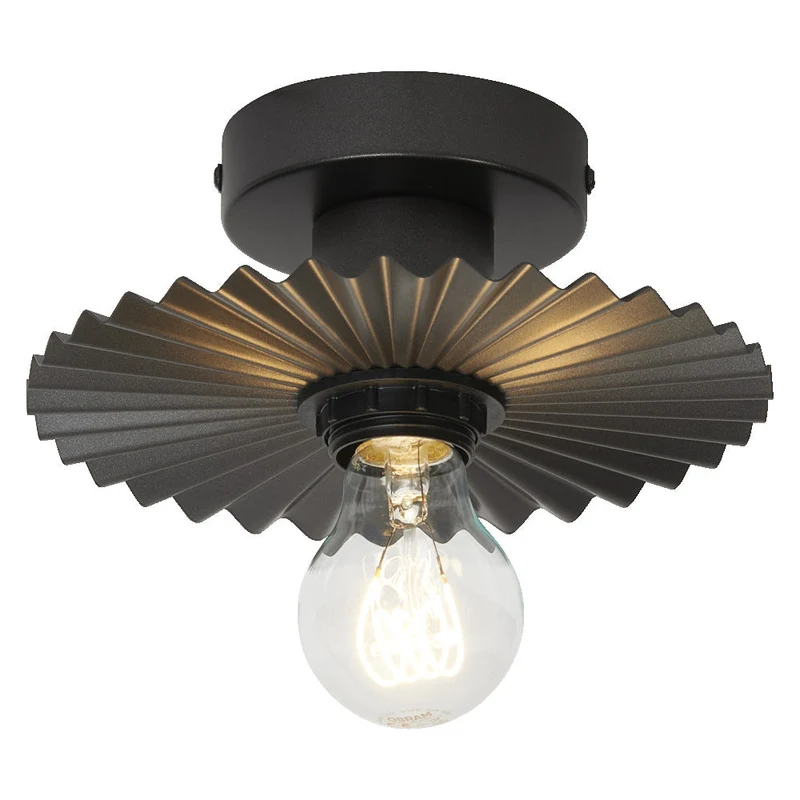 OSRAM DECOR Plissé Plafonnier E27 Gris Foncé