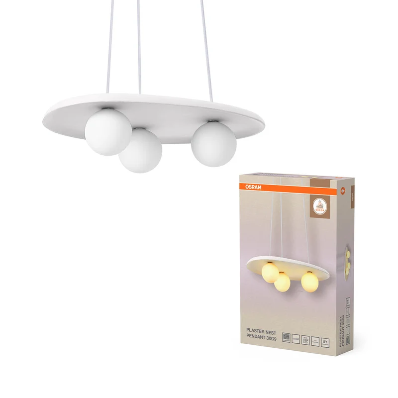 OSRAM DECOR Suspension Nid en plâtre 3xG9 Blanc