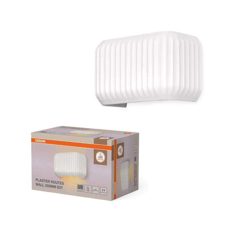 OSRAM DECOR Plâtre Routes Murale Applique 250 1xE27 Blanc