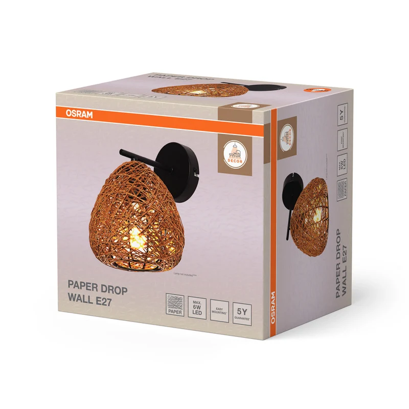 OSRAM DECOR Applique murale Paper Drop 1xE27 Beige