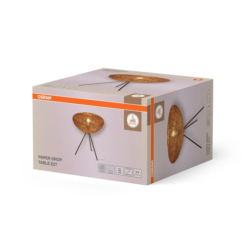 OSRAM DECOR Lampe de table Paper Drop 1xE27 Beige