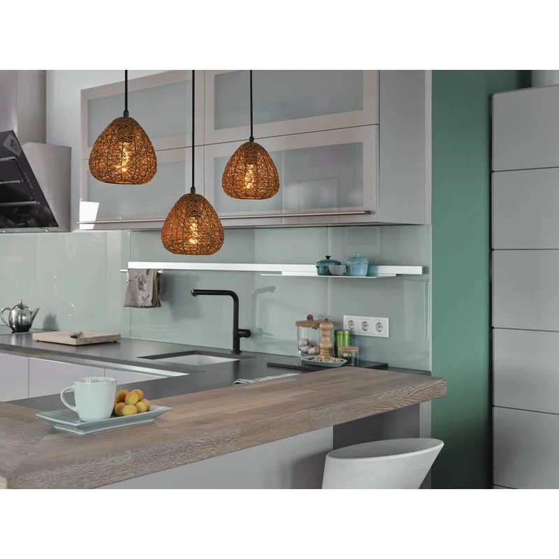 OSRAM DECOR Suspension en papier goutte linéaire 3xE27 beige