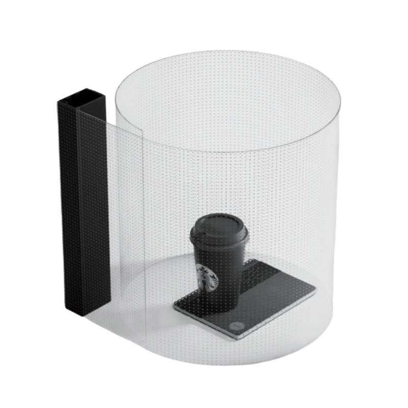 【Standard Modular Panel】HC Series P20 Ultra-Thin Adhesive Transparent LED Film – 400×1000 mm (15.75×39.37 in) | 2000nits | 95% Transparency Glass Display for Facades & Exhibition | Multiple Kit Options | Plug & Play