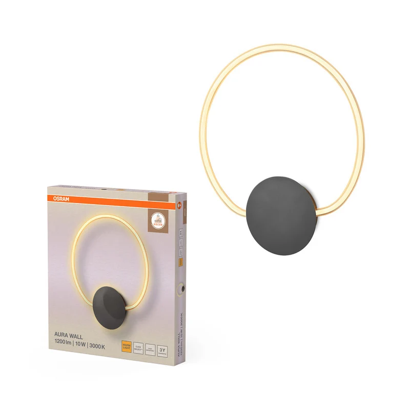 OSRAM DECOR Aura Applique murale, 10W, 3000K, 800lm, Click Select