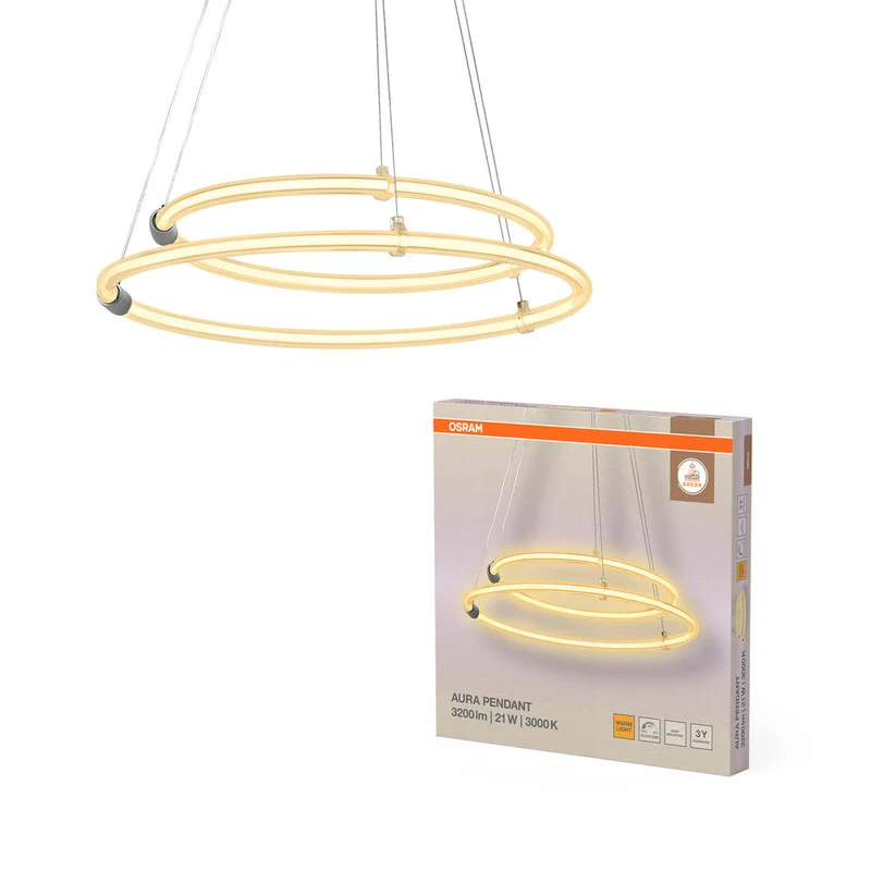 OSRAM DECOR Aura suspension 2 pièces, 3000K, 21W, 2400lm, Click DIM
