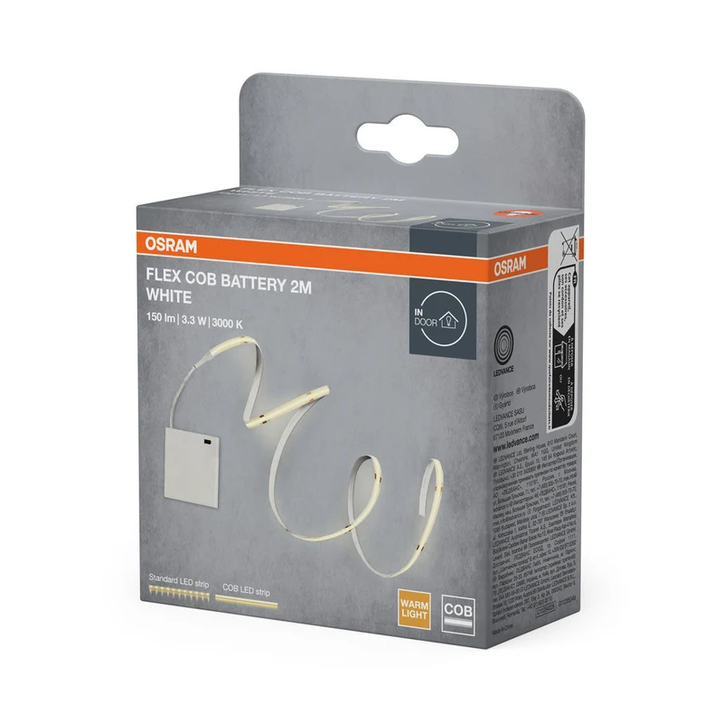OSRAM BANDES DE PILES COB bandes LED alimentées par piles, 2m