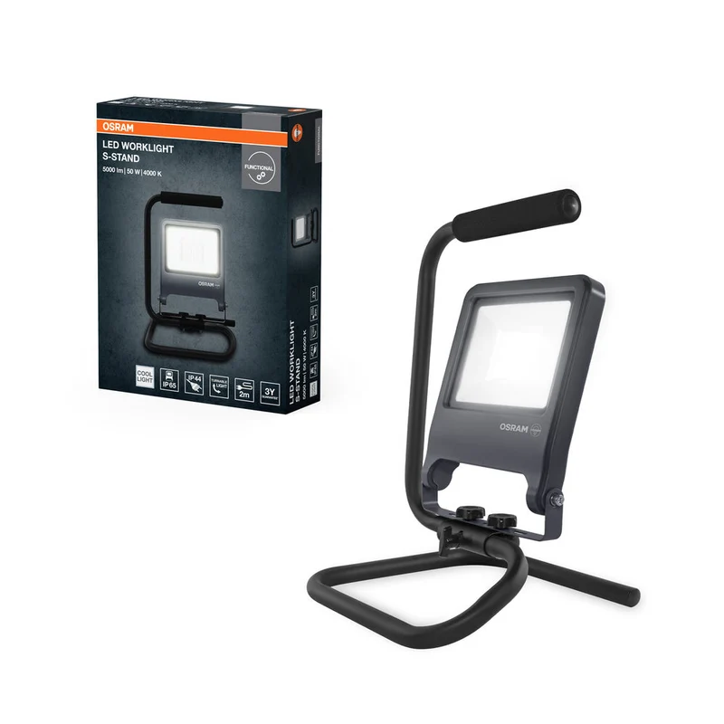 OSRAM Projecteurs de travail mobiles LED Projecteur de chantier S-Stand 50W / 4000K