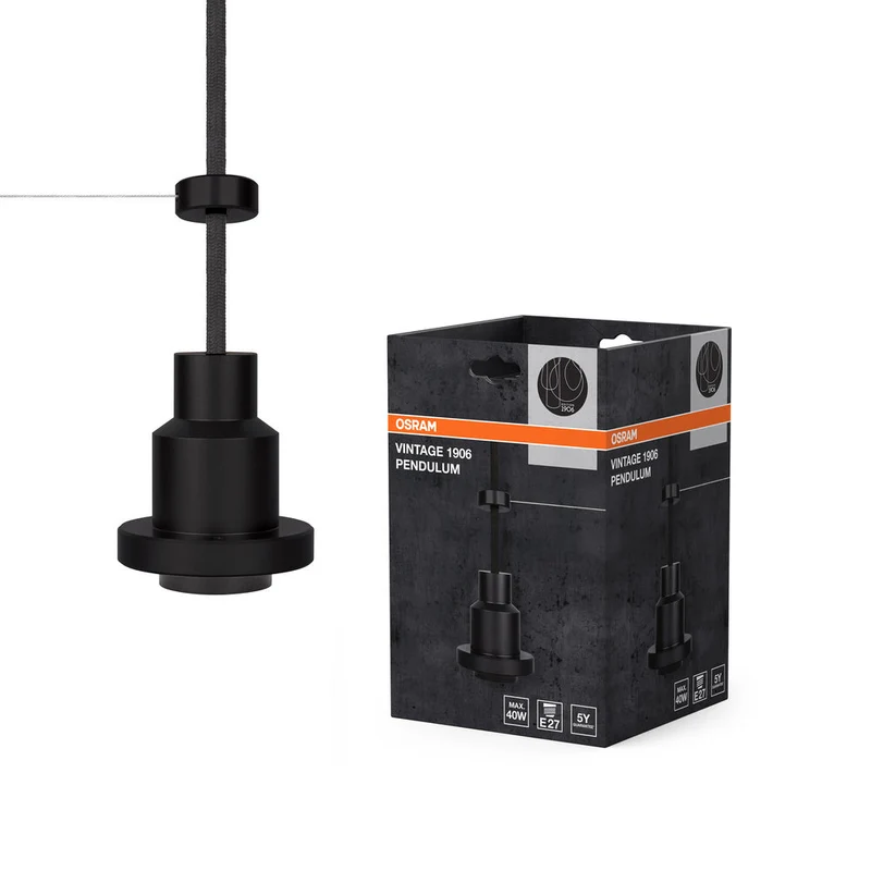 OSRAM Vintage 1906® Suspension Pendule Lampe noire E27