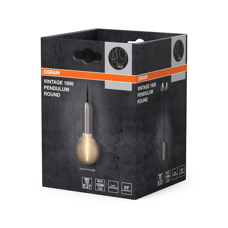 OSRAM Vintage 1906® Suspension RONDE E27, chrome