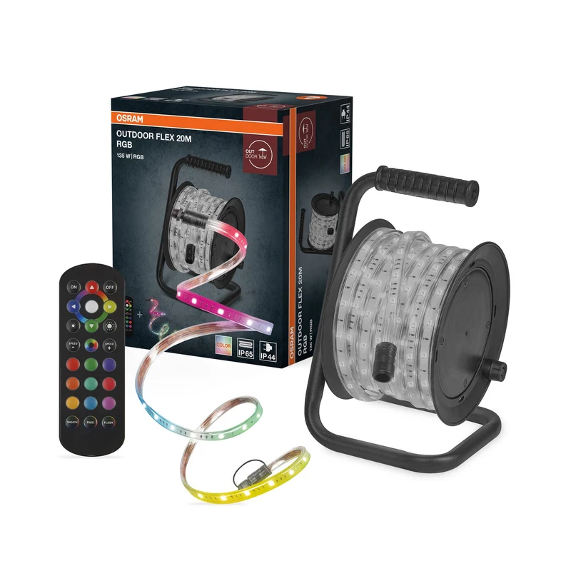 OSRAM BANDE LED FLEXIBLE EXTÉRIEURE RGB 20M IP65 Télécommande