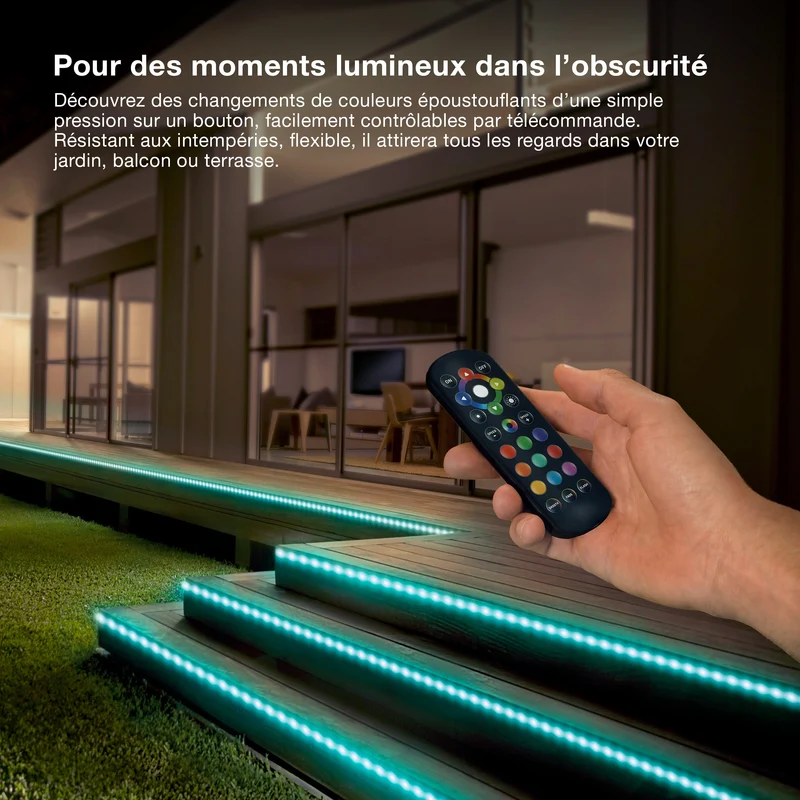 OSRAM BANDE LED FLEXIBLE EXTÉRIEURE RGB 20M IP65 Télécommande