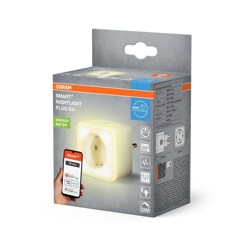 OSRAM Wifi SMART+ Veilleuse Prise EU Prise sans fil & Veilleuse Blanche