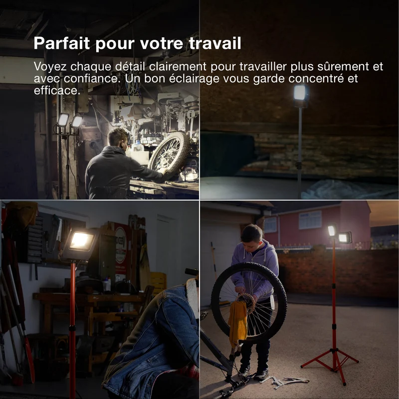 OSRAM LAMPES DE TRAVAIL Projecteur TRÉPIED 2X30 W 4000 K