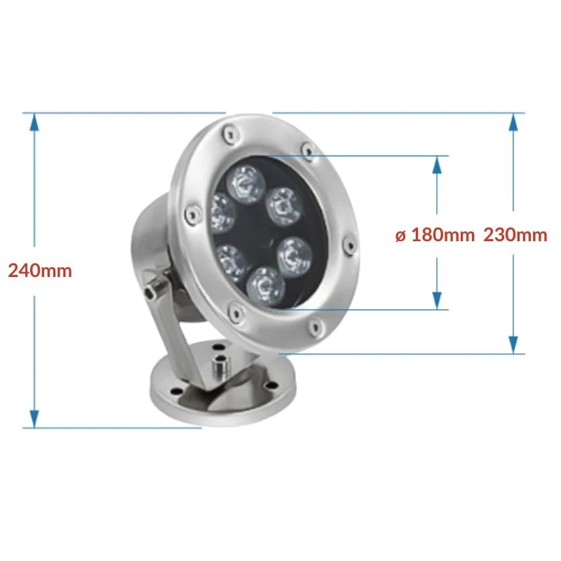 Spot Extérieur Orientable 36W IP68 DC24V