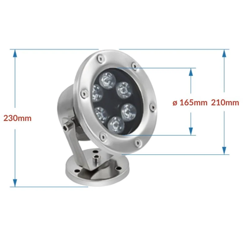 Spot Extérieur Orientable 24W IP68 DC24V
