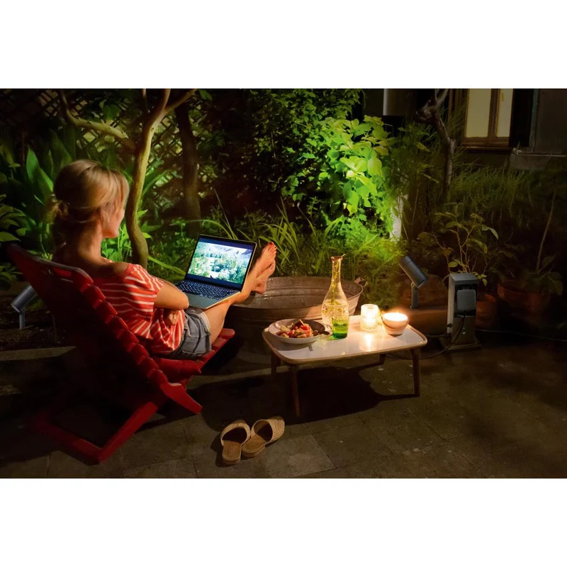 OSRAM SMART+ Terminal extérieur Wifi incluant répéteur WLAN et prises intelligentes, anthracite, 230V
