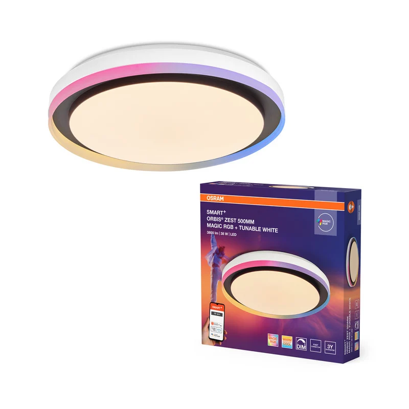 OSRAM SMART + WIFI Magic plafonnier, blanc/chaud, 38W, 1050lm