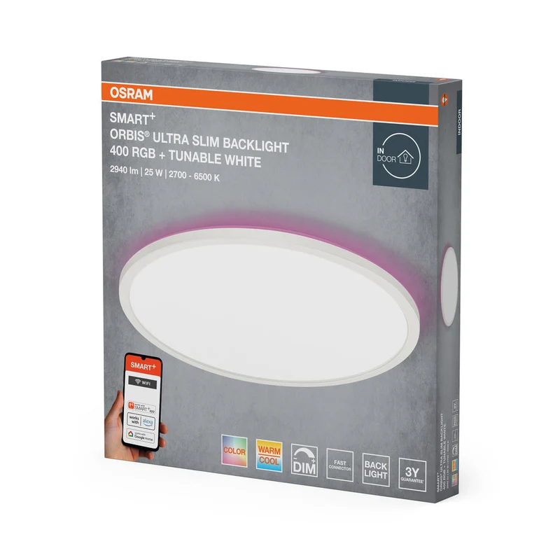 OSRAM SMART+ panneau lumineux WiFi, blanc, 25W, 2940lm, 400mm