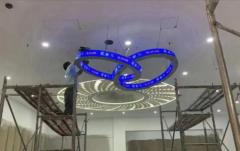 P2.5 Indoor Circular LED Ticker Dual Face LED Display Ring