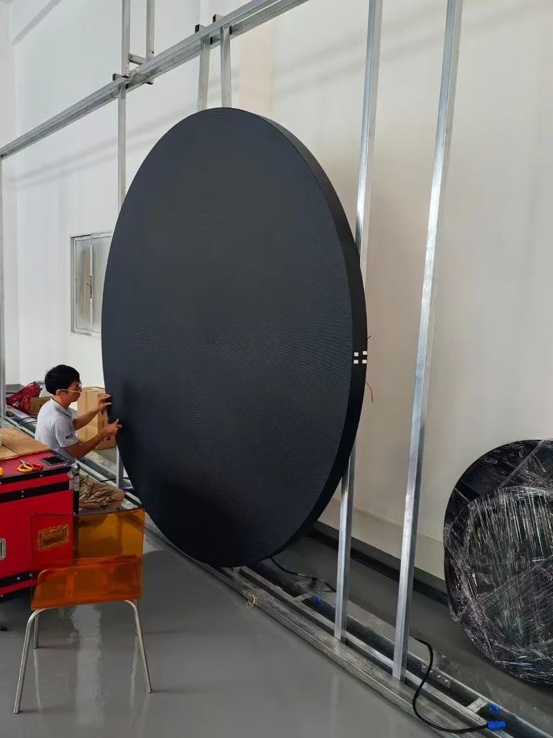 P2 Indoor Round LED Display Single Face Circle Logo LED Sign
