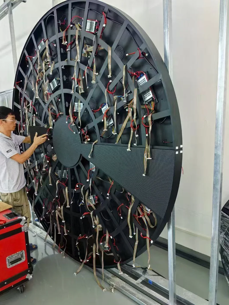 P2 Indoor Round LED Display Single Face Circle Logo LED Sign