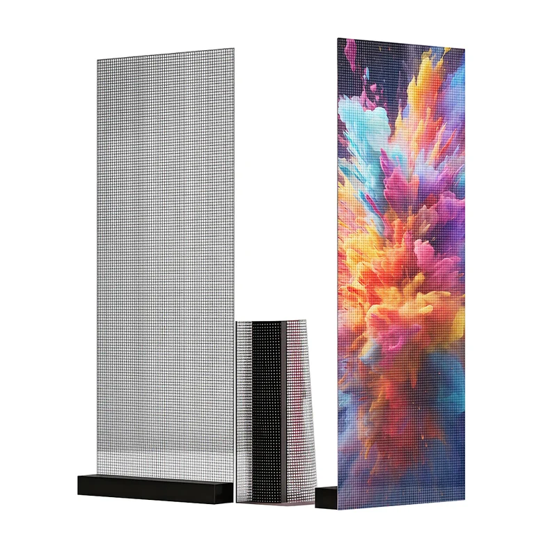 【Standard Modular Panel】HC Series P6.25 High Transparency Adhesive LED Film – 400×1000 mm (15.75×39.37 in) | 2000 / 4000nits | 92% / 85% Transparency Glass Sticker Display for Shopfronts & Interior Glass Walls | Multiple Kit Options | Plug & Play