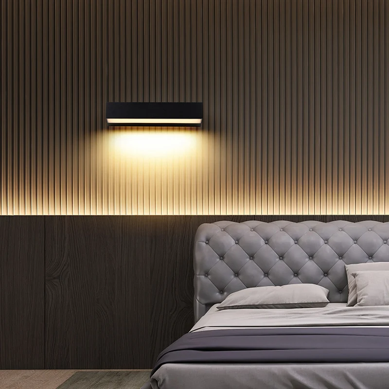 Outdoor LED Wall Light, Long Black Aluminum LED Wall Sconce - 12W / 18W / 28W | 3000K / 6000K | IP65 Waterproof Square Aluminum Wall Lamps