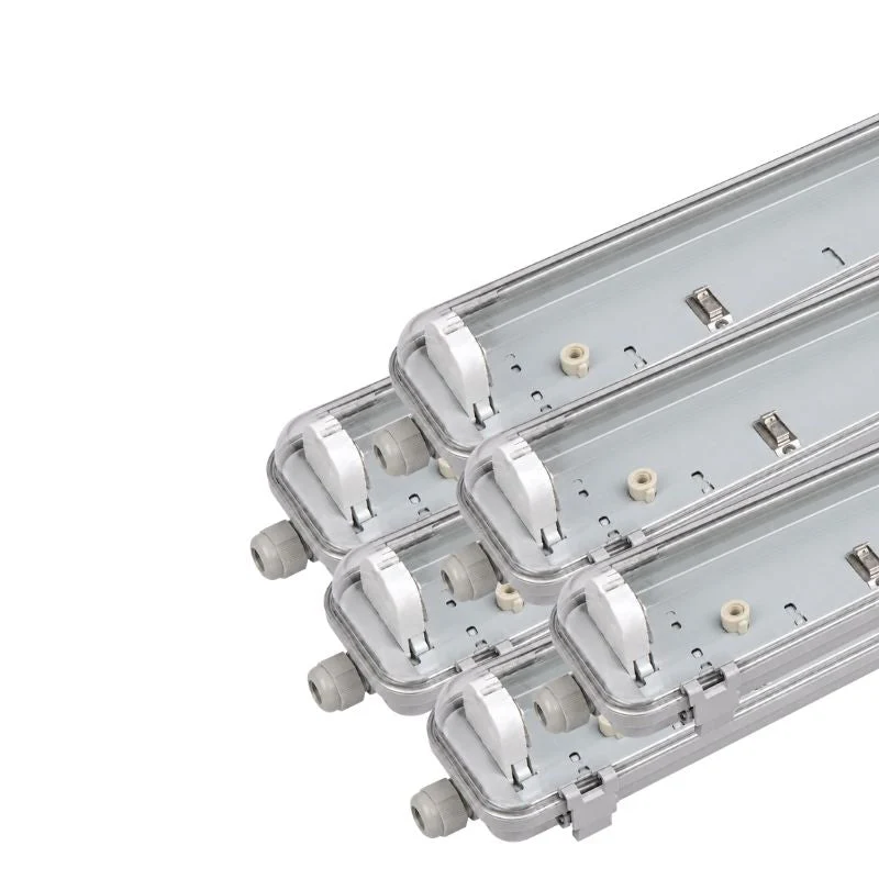 Réglette étanche 120 cm pour 1 Tube LED T8 IP65 (Boitier vide) - Pack de 6