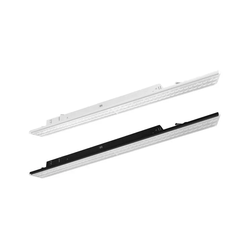 Spot Linéaire LED sur Rail Triphasé 60cm Noir - Puissance Ajustable