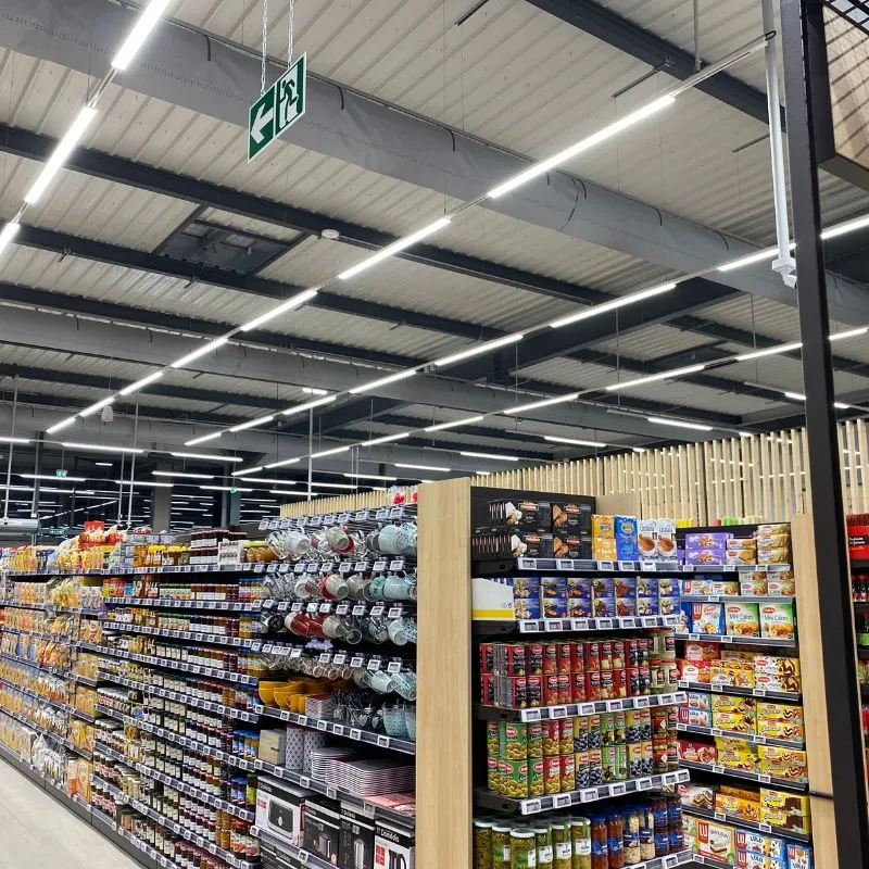 Spot Linéaire LED sur Rail Monophasé 150cm Noir - Puissance Ajustable