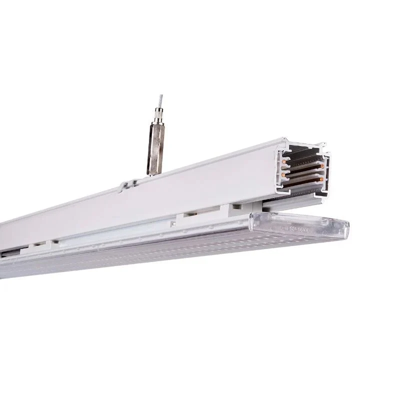 Spot Linéaire LED sur Rail Triphasé 60cm Blanc - Puissance Ajustable
