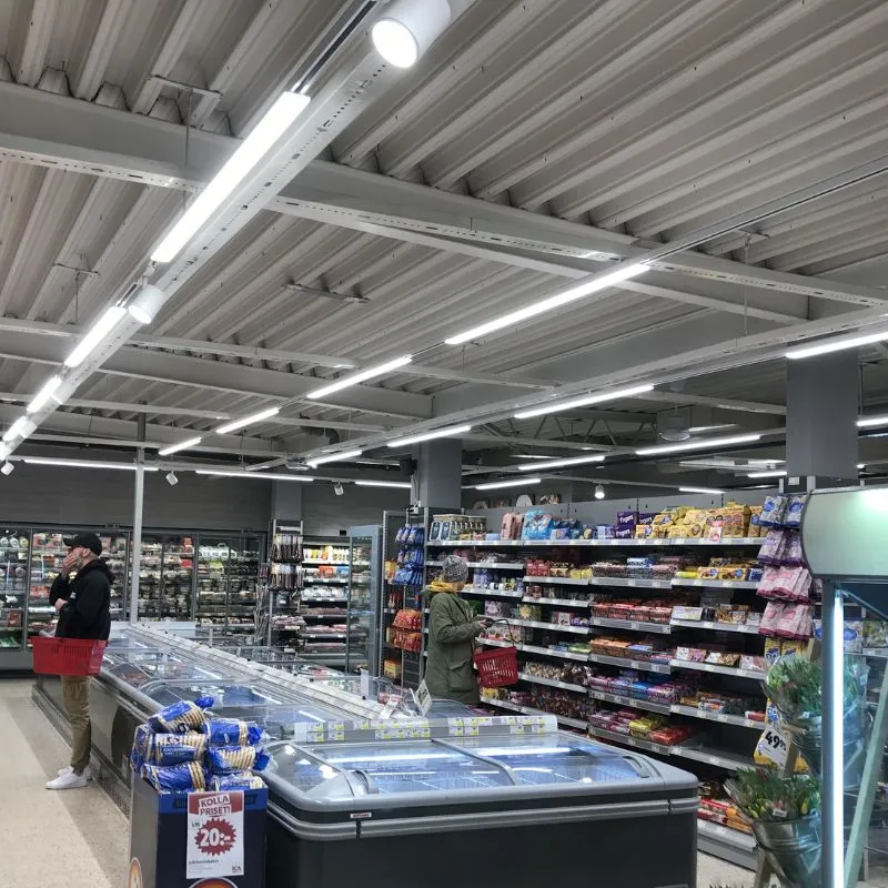 Spot Linéaire LED sur Rail Monophasé 150cm Blanc - Puissance Ajustable