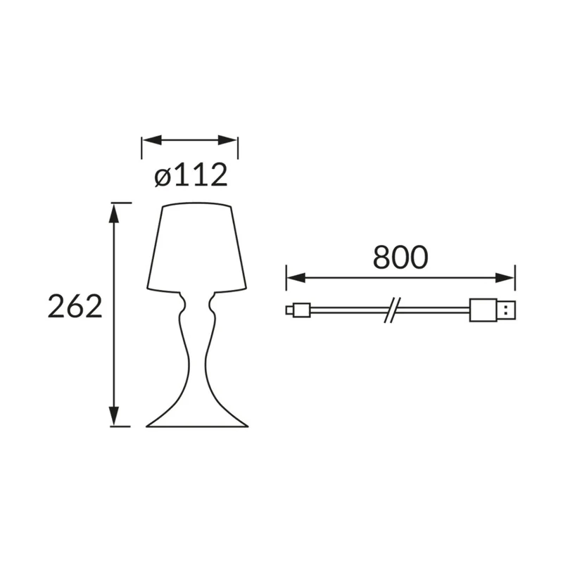 Lampe à Poser LED 2W Blanche CCT et Lumière Variable - 3000K/4000K/6500K