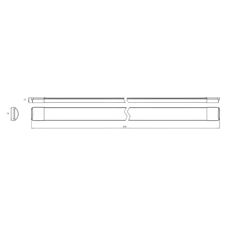 Réglette LED 60cm 20W IP40 - Pack de 20