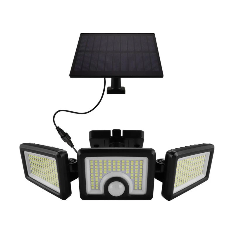 Lampe Solaire d'Extérieur 3 Têtes IP65 avec Détecteur de Mouvement