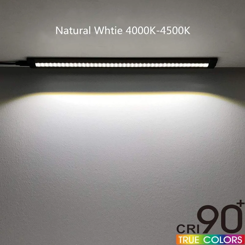 1/2/3 Pack 13 Inch Under Cabinet Light – 12V 5W | Warm / Nature White | Knob Dimmer | Adhesive Mount | Slim Design for Kitchen & Closet – Black Finish
