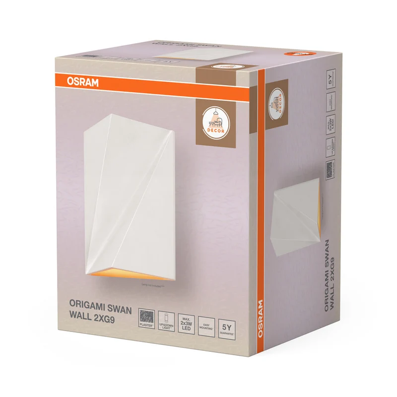 OSRAM DECOR Origami Cygne Applique Murale 2xG9 Blanc