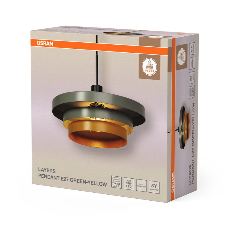 OSRAM DECOR Suspension Layers Vert, E27