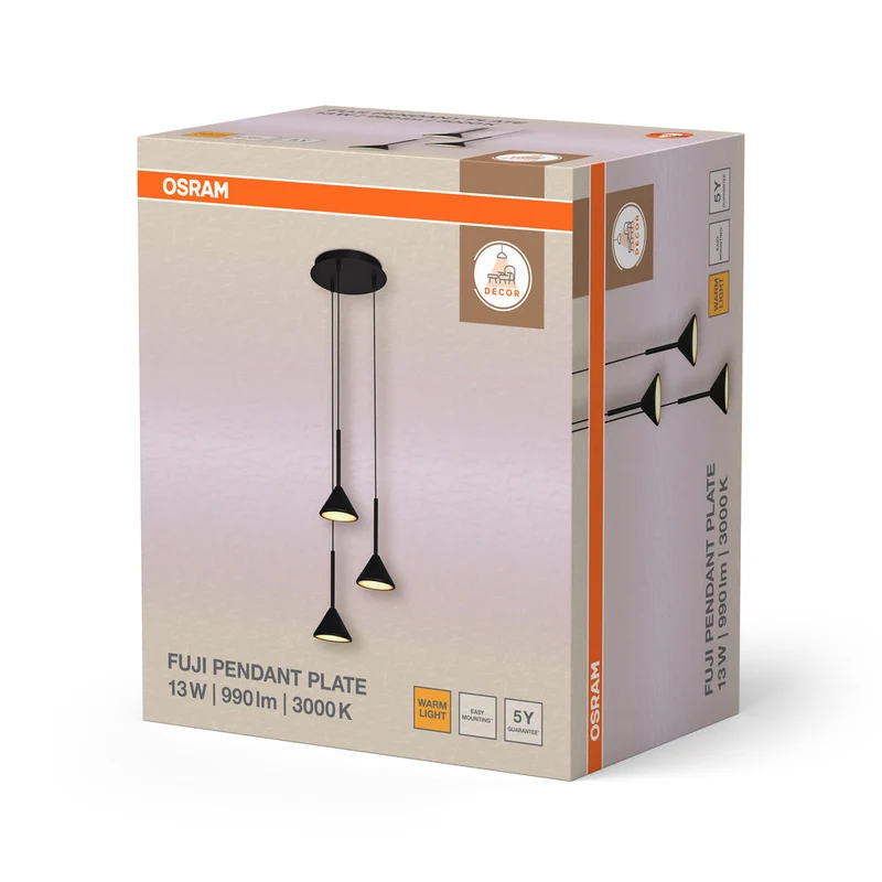 OSRAM DÉCOR Fuji 3X Suspension Suspension PL 13W 930 Noir